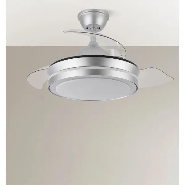 Ventilador Dc Esparta Mini Plata 72w 6120lm 91d 3asp.d Esp.3000-4000-6000k Remoto+tempor+memori