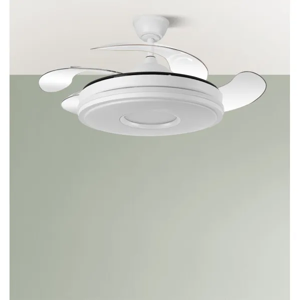 Fan Dc Dani 59w 6980lm White 4 blades 6 speeds 106d 3000-4200-6500k Remote+Dimmer+memory+timer 24