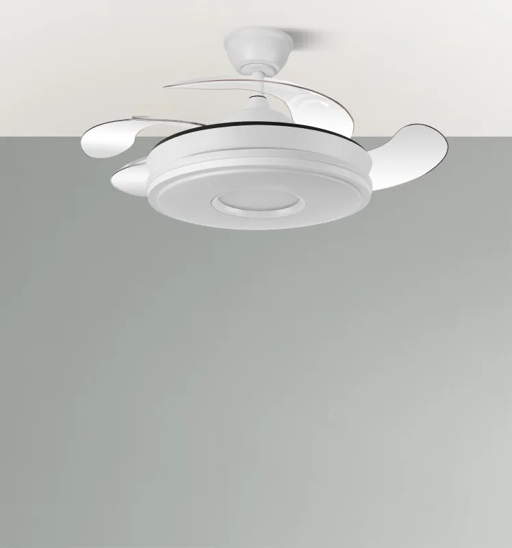 Ventilador Dc Dani 59w 6980lm Blanco 4aspas 6velocidades 91d 3000-4000-6000k Remot+reg.intensidad+memori+tempor