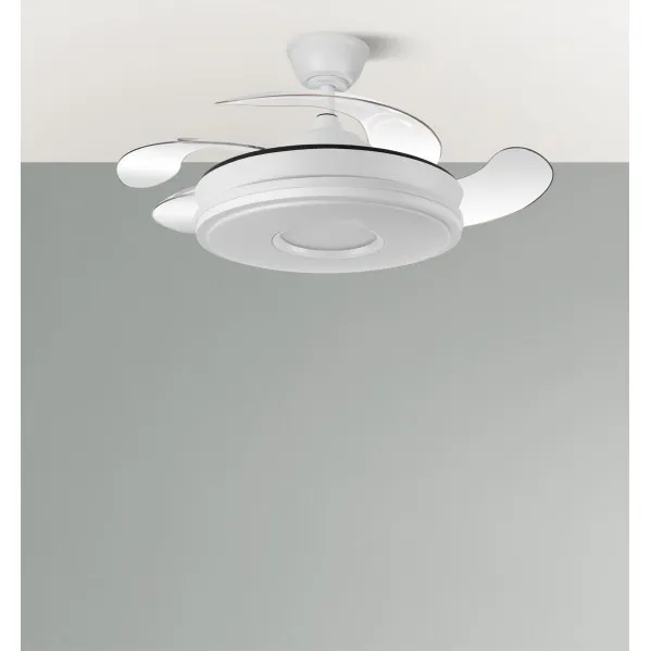 Fan Dc Dani 59w 6980lm White 4 blades 6 speeds 91d 3000-4000-6000k Remote+dimmer+memory+timer