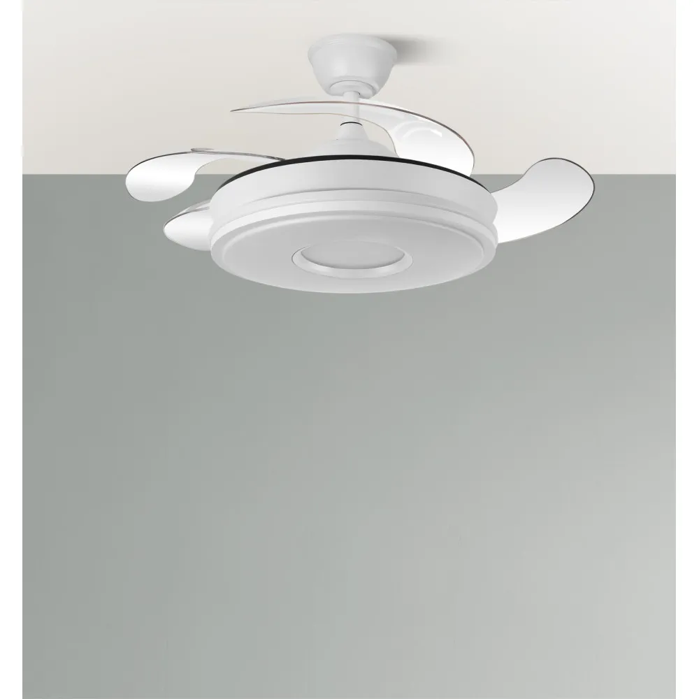 Ventilador Dc Dani 59w 6980lm Blanco 4aspas 6velocidades 91d 3000-4000-6000k Remot+reg.intensidad+memori+tempor
