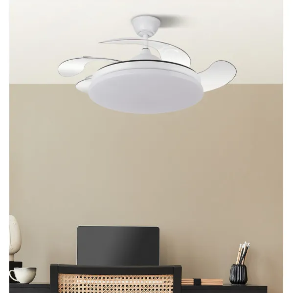 Fan Dc Tridente 59w White 4sails Desp.107d 6980lm Reg.Remote intensity+timer+memory 3000-4000-6000k