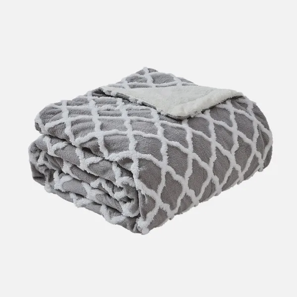 Manta Elect.monroy Gris/blanco 160w 180x130cm 9nivel Autoapagado, Protec.seg.,lavable