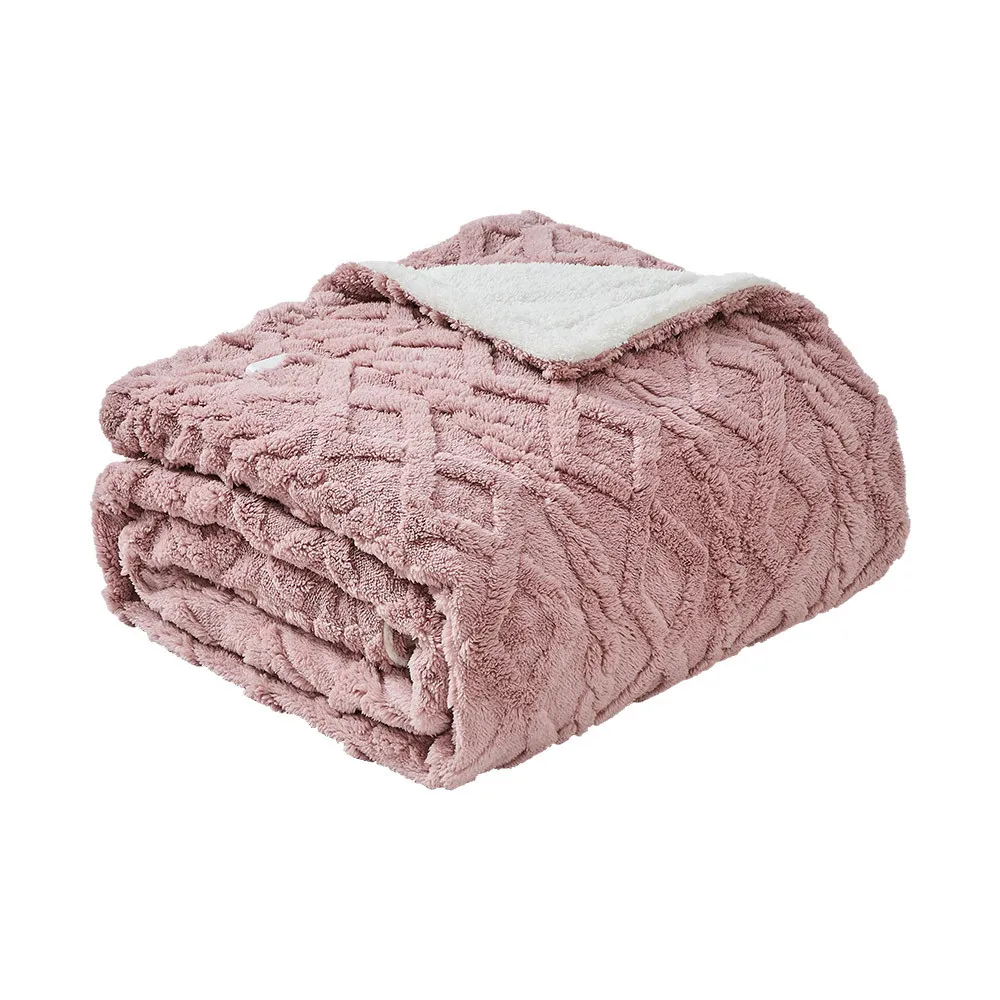 253991600 - Electric blanket monroy Pink/white 160w 180x130cm 9 levels Auto shut-off, Safety protection, washable