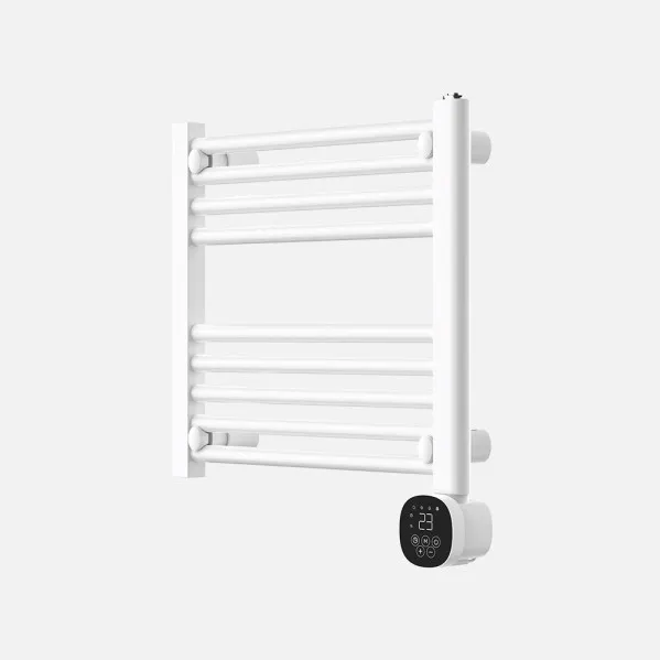Electric Towel Rail Scuti White 300w 3 modes Touch Display Anti-ice Timer 54x52x9cm