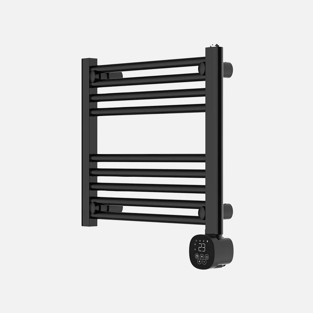 Toallero Electrico Scuti Negro 300w 3modos Display  Tactil Anti-hielo Temporizador 54x52x9cm