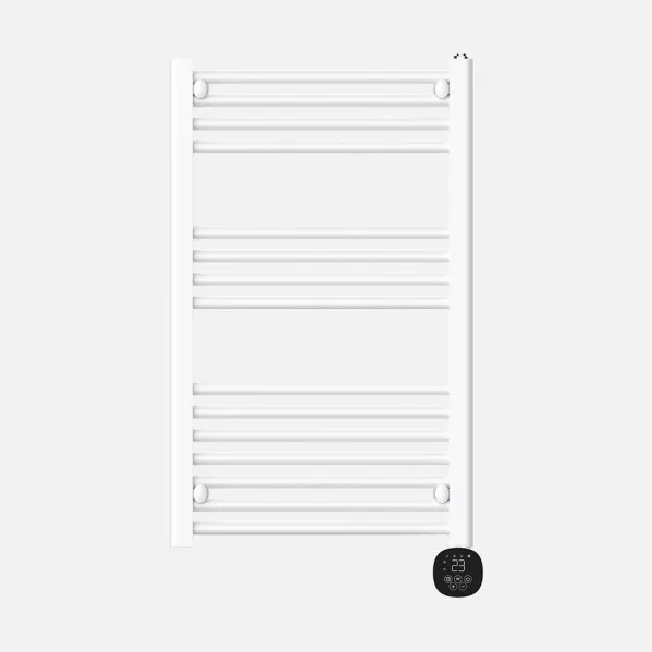Electric Towel Rail Scuti White 500w 3 modes Touch Display Anti-ice Timer 89x52x9cm