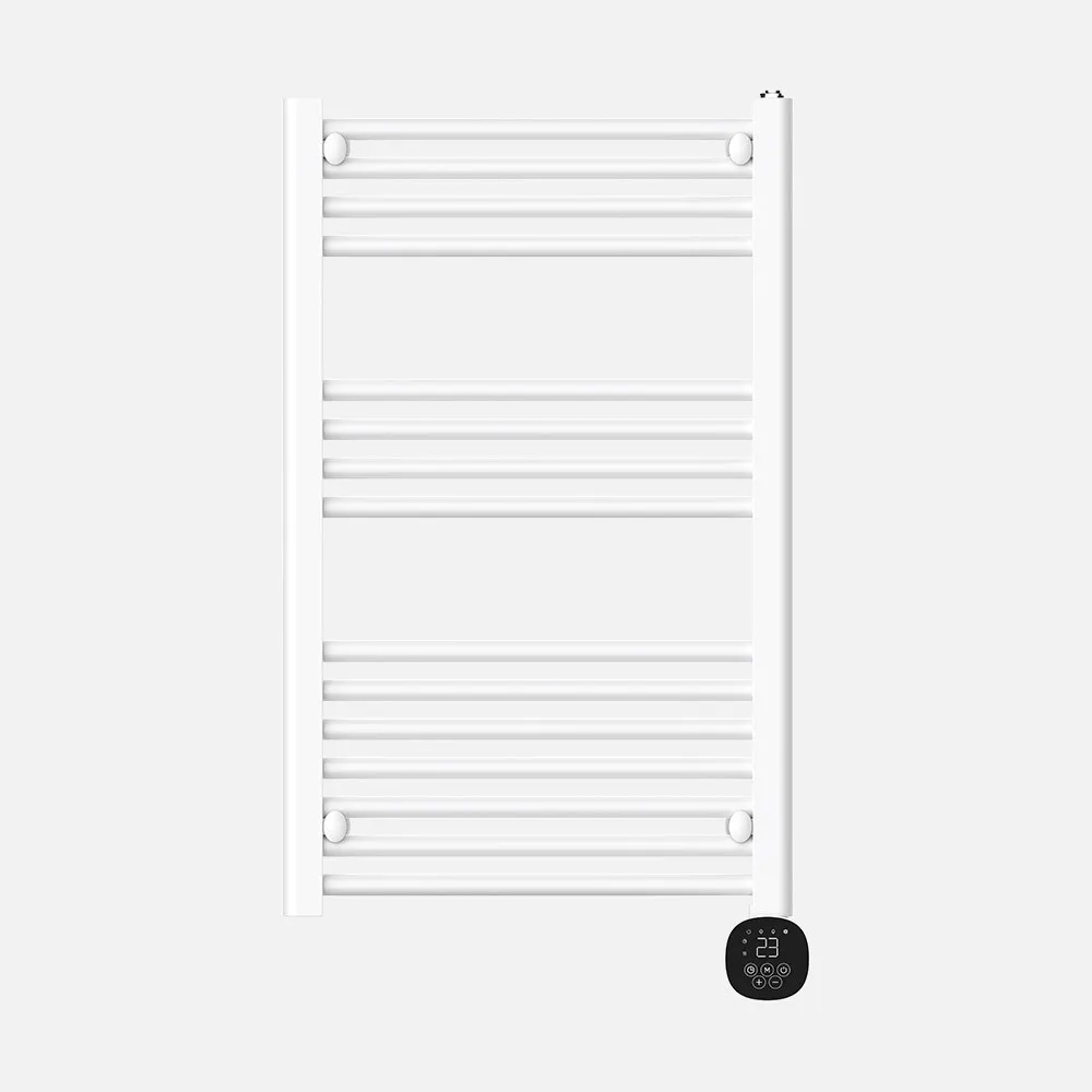 250305001 - Electric Towel Rail Scuti White 500w 3 modes Touch Display Anti-ice Timer 89x52x9cm