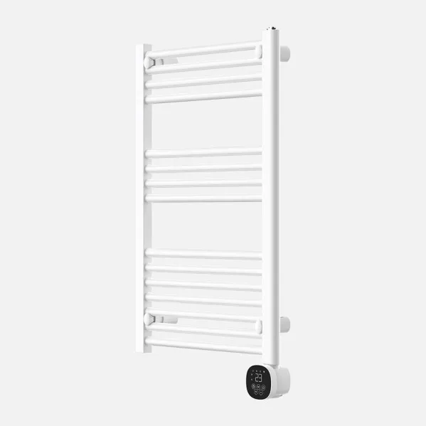 Electric Towel Rail Scuti White 500w 3 modes Touch Display Anti-ice Timer 89x52x9cm