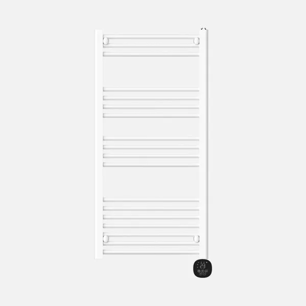 Electric Towel Rail Scuti White 750w 3 modes Touch Display Anti-ice Timer 109x52x9cm
