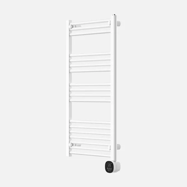 Electric Towel Rail Scuti White 750w 3 modes Touch Display Anti-ice Timer 109x52x9cm