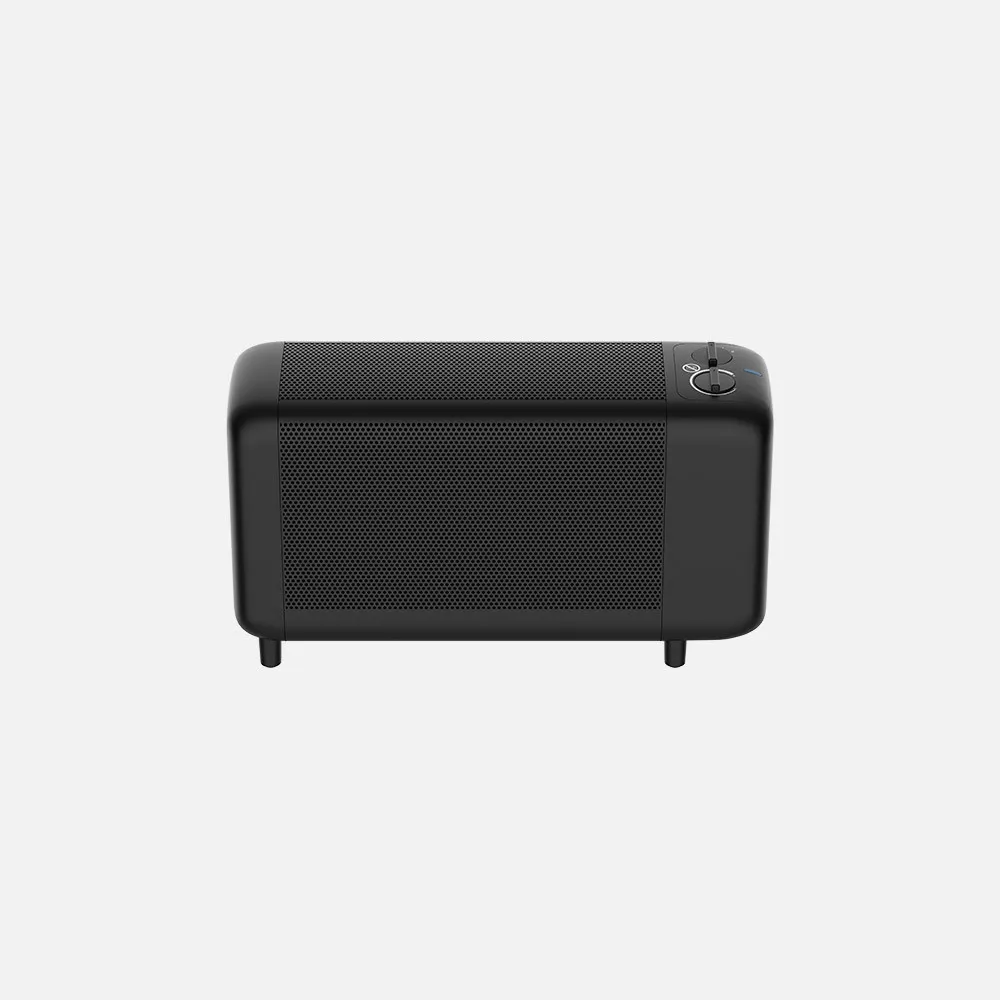 Radiador De Mica Pinsapo 1000w Negro 2pot Antivuelco Luz Ind.protecc.seg.termost.reg.29x50x16cm