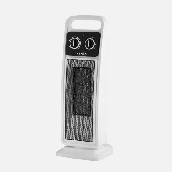 Fan heater Ceramic Ptc Vertical Brasil 2000w White/black 2pot. Oscillating.tip-over protection.thermostat.50,7x19x18,3cm