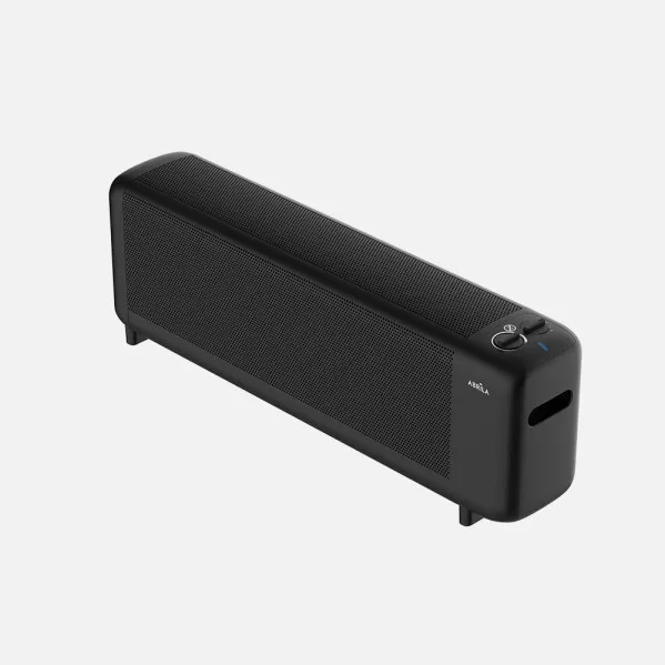 Mica radiator Pinsapo 2000w Black 2pot Tip-over protection Light Ind.protec.saf.thermost.reg.29x80x16cm