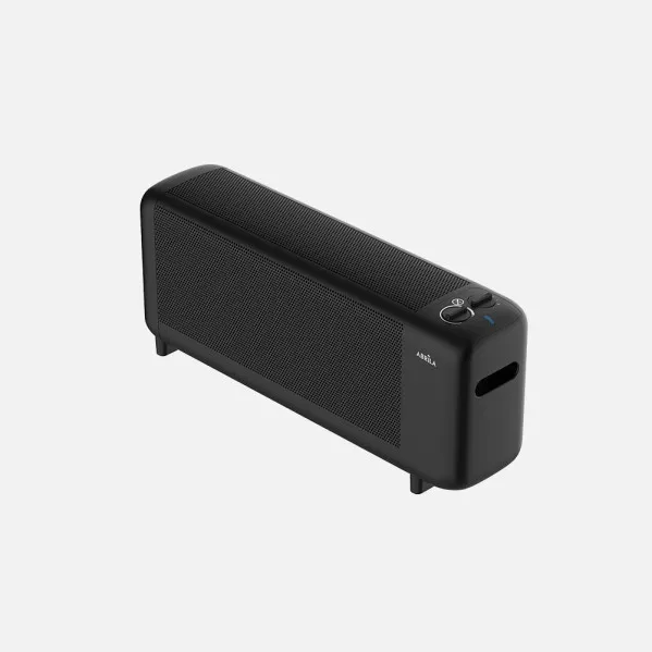 Mica radiator Pinsapo 1500w Black 2pot Tip-over protection Light Ind.protec.saf.thermost.reg.29x65x16cm