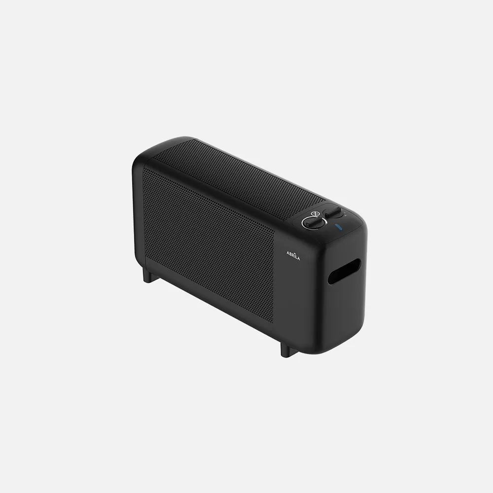 Radiador De Mica Pinsapo 1000w Negro 2pot Antivuelco Luz Ind.protecc.seg.termost.reg.29x50x16cm