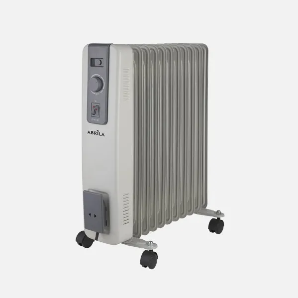 Radiador Aceite Acebuche 2500w Gris 3pot.11elementos, Antivuelco.termost.ajustsble.protección.seguridad 54,5x44x24cm