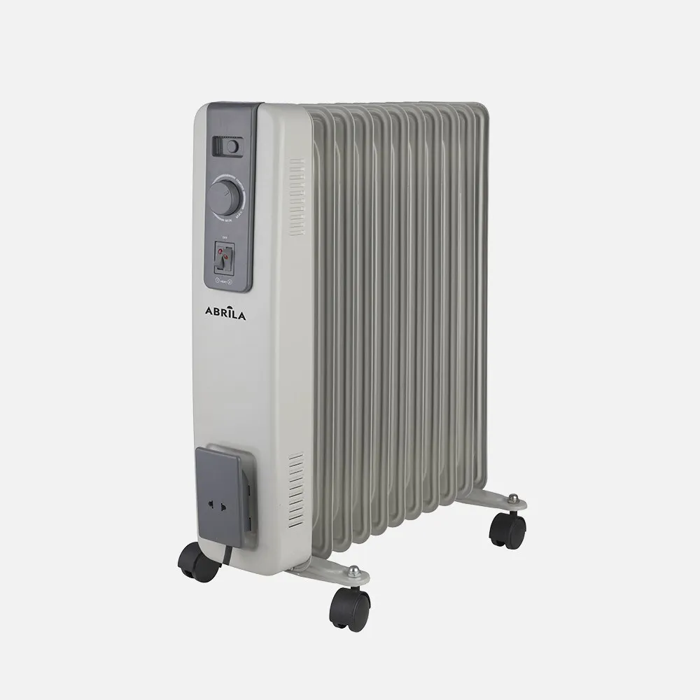 Radiador Aceite Acebuche 2500w Gris 3pot.11elementos, Antivuelco.termost.ajustsble.protección.seguridad 54,5x44x24cm