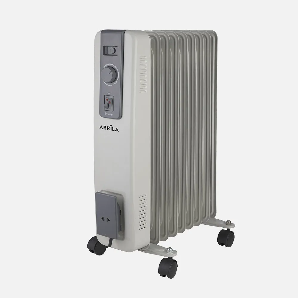 256032028 - Oil Radiator Acebuche 2000w Grey 3pow.9elements,tip-over protection.adj.thermostat.safety protection 54,5x37x24cm