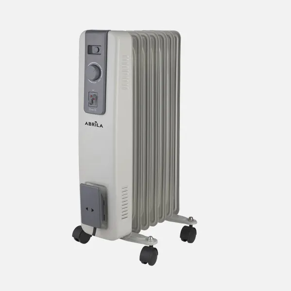 Oil Radiator Acebuche 1500w Grey 3pow.7elem.tip-over protection, Adj.thermostat, safety protection 54,5x30x24cm