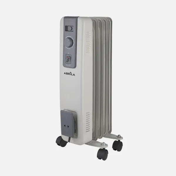 Oil Radiator Acebuche 1000w Grey 3pow.5elem.tip-over protection, Adj.thermostat, safety protection 54,5x24,5x24cm