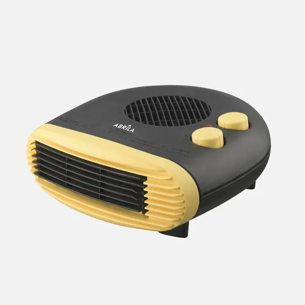 Fan heater Elec.toril 2000w Black/yellow horizontal 2 power levels 3 functions, adjustable thermostat 12x26x26cm