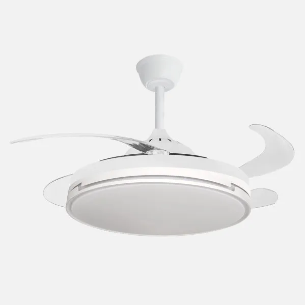 Fan Dc Papiro 59w White 4sails desp.107d 5900lm Reg.Intensity 3000k,4000k,6000k Remote+ Memory+ Timer