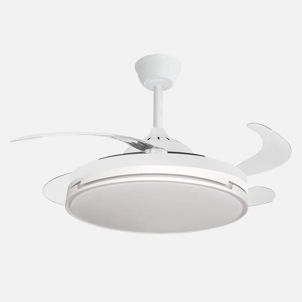 Ventilador Dc Papiro 59w Blanco 3aspas desp.107d 6980lm 3000k,4000k,6000k Remoto+ Memoria+ Temporizador