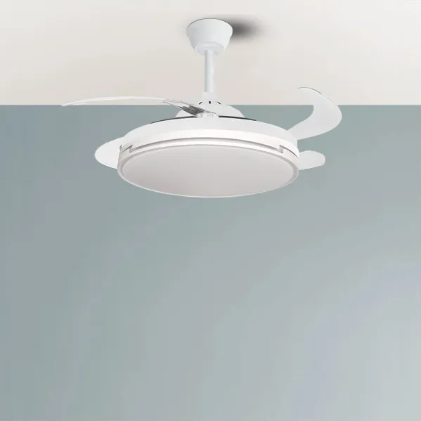 Fan Dc Papiro 59w White 4blades desp.107d 5900lm Reg.Intensity 3000k,4000k,6000k Remote+ Memory+ Timer