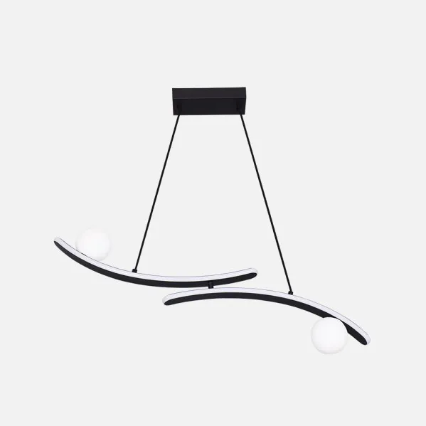 Colgante Fermoselle 24w+6w 4000k Negro Regx82x9  Cm 2550lm