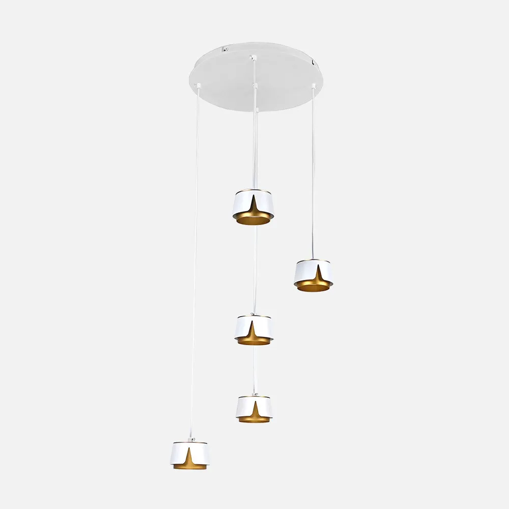 253795075 - Ceiling light Domenica 5 X Gx53 White/gold 45w 4000k 4000lm Bulbs Included Regx38x38cm