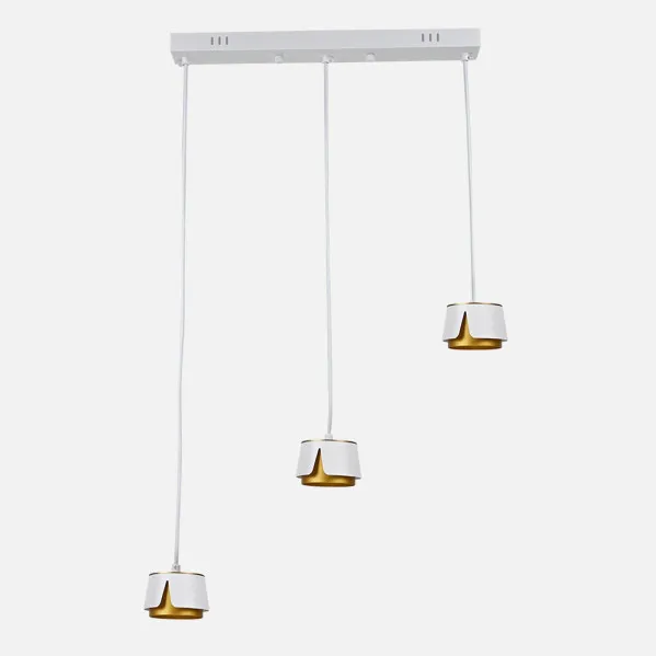 Regleta Domenica 3 X Gx53 Blanco/oro 27w 4000k 2400lm Bombillas Incluidas 100x56x10cm