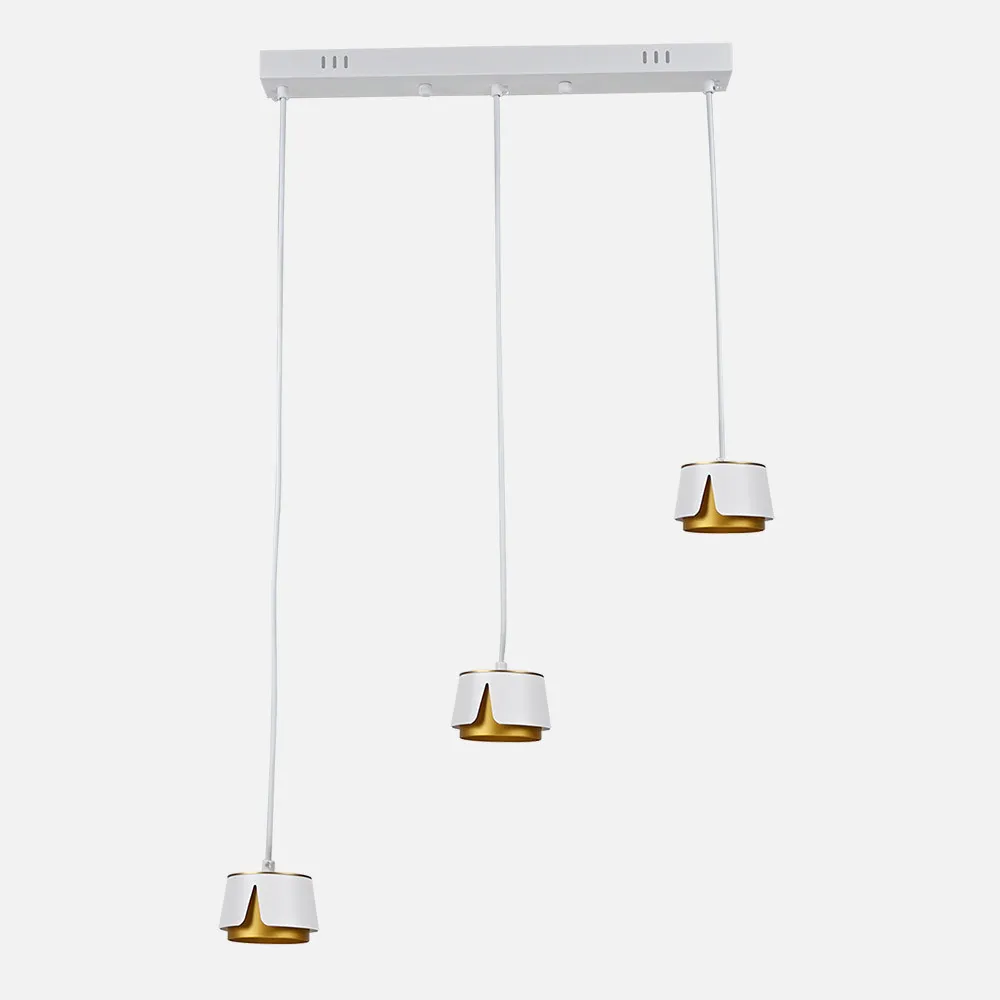 253793075 - Regleta Domenica 3 X Gx53 Blanco/oro 27w 4000k 2400lm Bombillas Incluidas 100x56x10cm