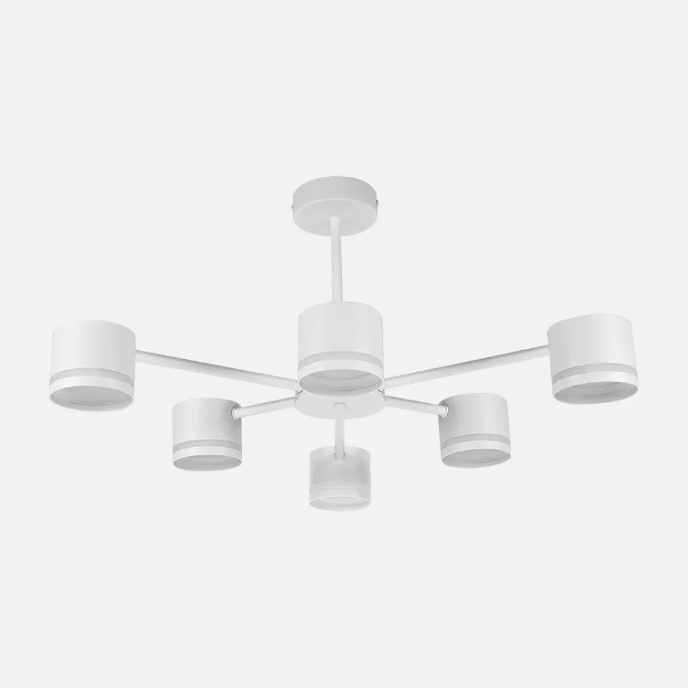 253656001 - Lampara Ortiga 6 X Gx53 Blanca 54w 4800lm  Bombillas Incluidas 30x59x56cm