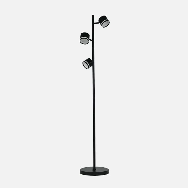 Foot Living room Ortiga 3 X Gx53 Black 27w 2400lm Adjustable Bulbs Included 142x25x25cm