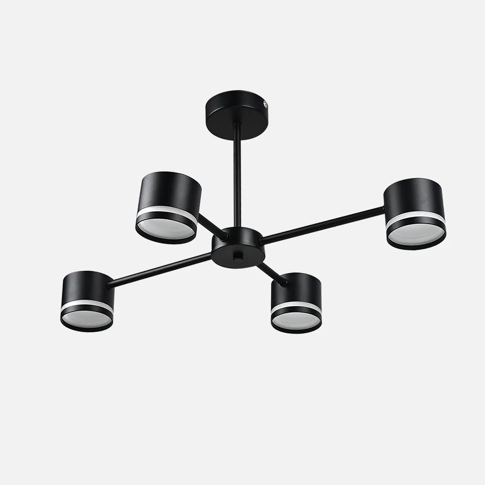 253654009 - Lampara Ortiga 4 X Gx53 Negra 36w 3200lm  Bombillas Incluidas 30x65x43cm