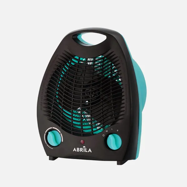 Fan heater Elect.lubian 2000w Turquoise/black 2 power levels 3 functions, safety system, adjustable thermostat 26,5x21x13cm