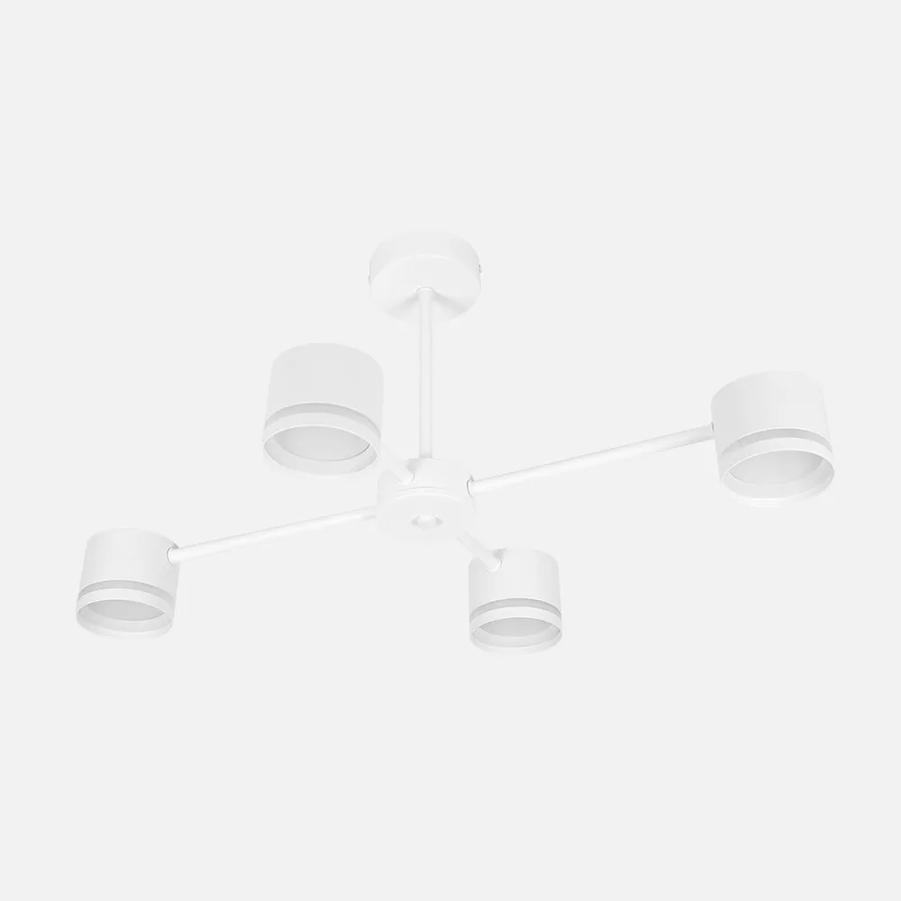 Lampara Ortiga 4 X Gx53 Blanca 36w 3200lm  Bombillas Incluidas 30x65x43cm