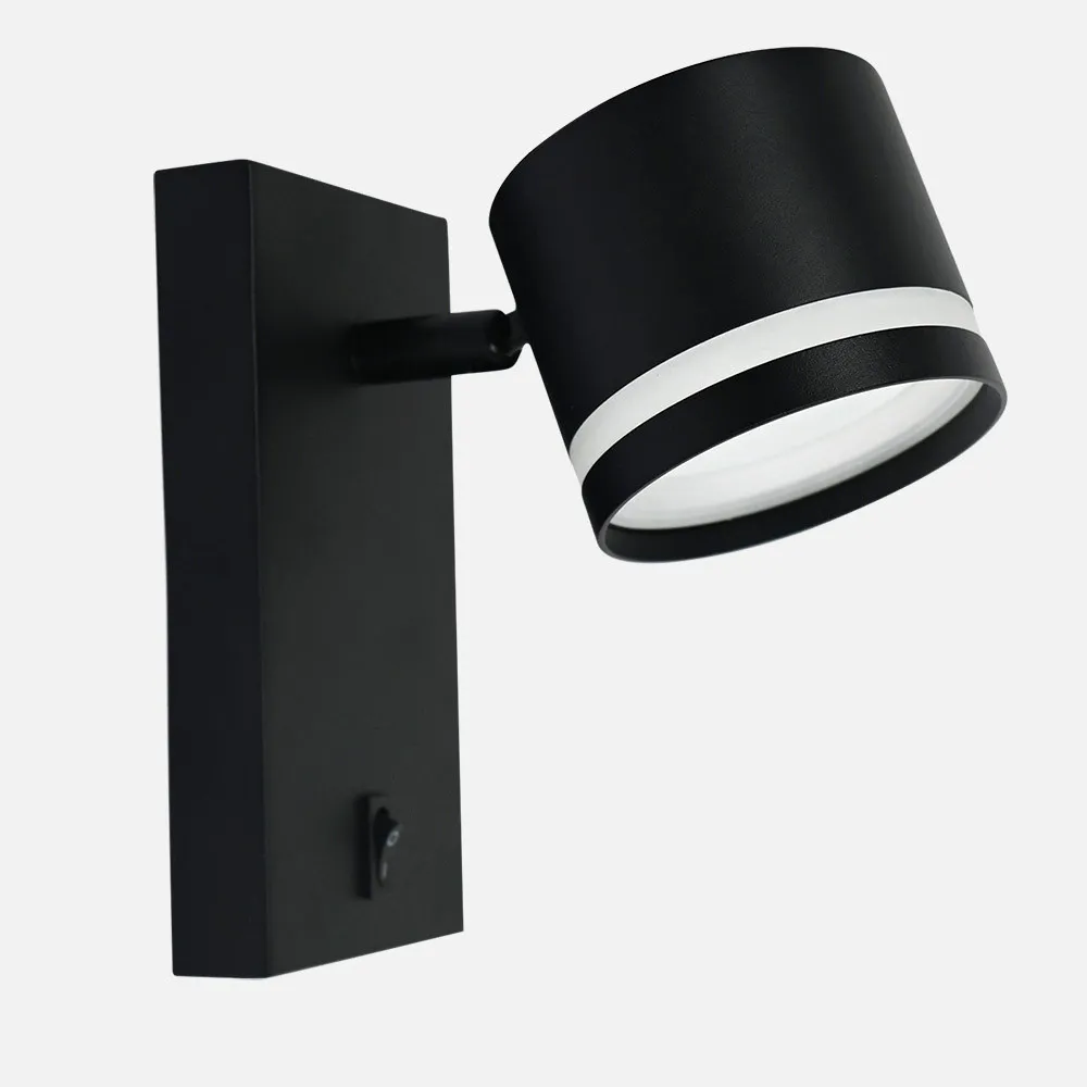 253681009 - Aplique Ortiga 1 X Gx53 Negro 9w 800lm Orientable  Bombilla Incluida 16x8,3x15,5cm