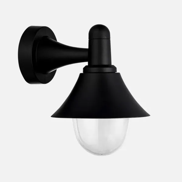 Outdoor wall light Mentol 1xe27 Black Ip44  Polycarbonate   25x18,1x23,2 Cm