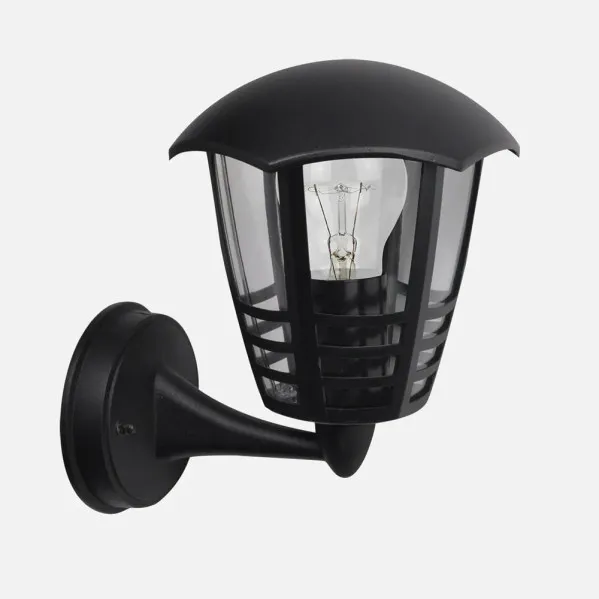 Outdoor Wall Light Aluminium Alnilan 1xe27 Black Ip44 24x21,5x18 Cm