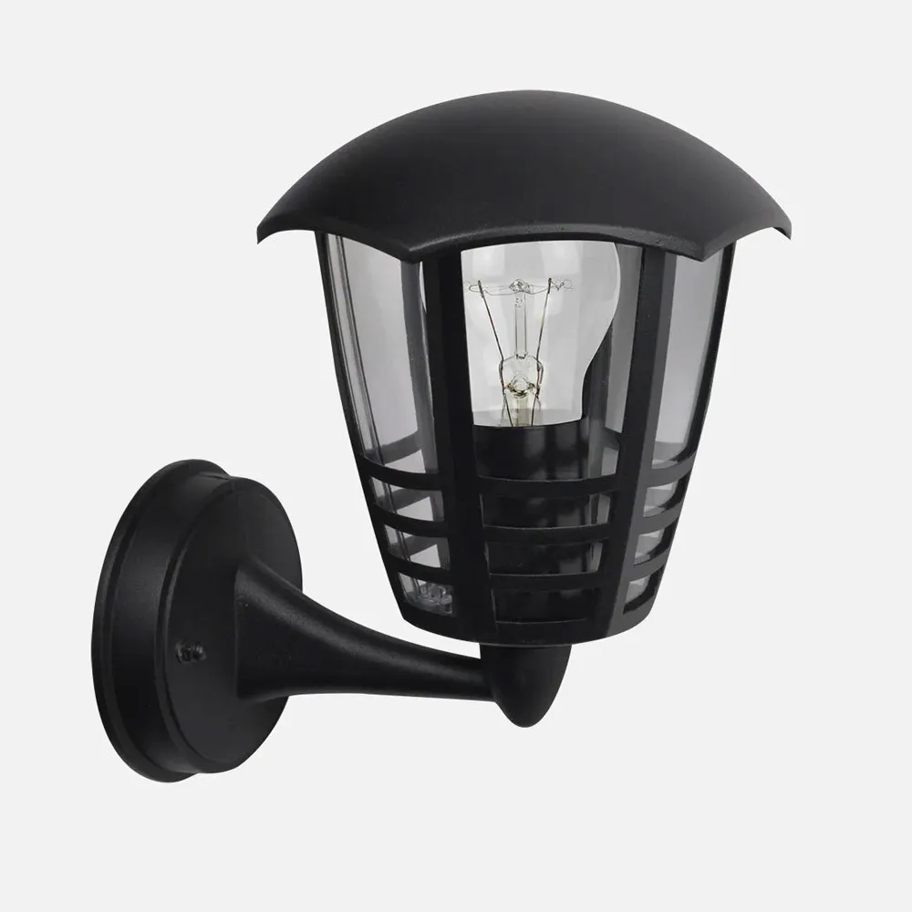 150261009 - Wall light Ext. Aluminium Alnilan 1xe27 Black Ip44 24x21,5x18 Cm