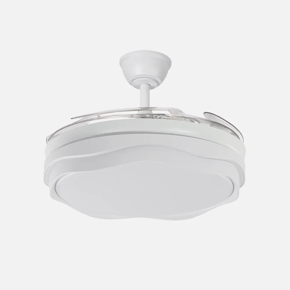 Ventilador Nasim 59w 6980lm Blanco 4 Aspas Desp. 34,5/42x50/107cm 3col.dc.remot+reg.inten