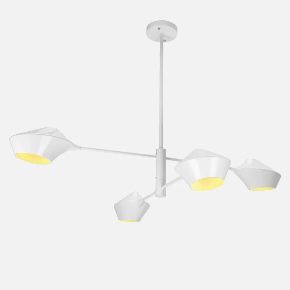 Lampara Beijing 4xe27 Blanco 76x103x103 Cm