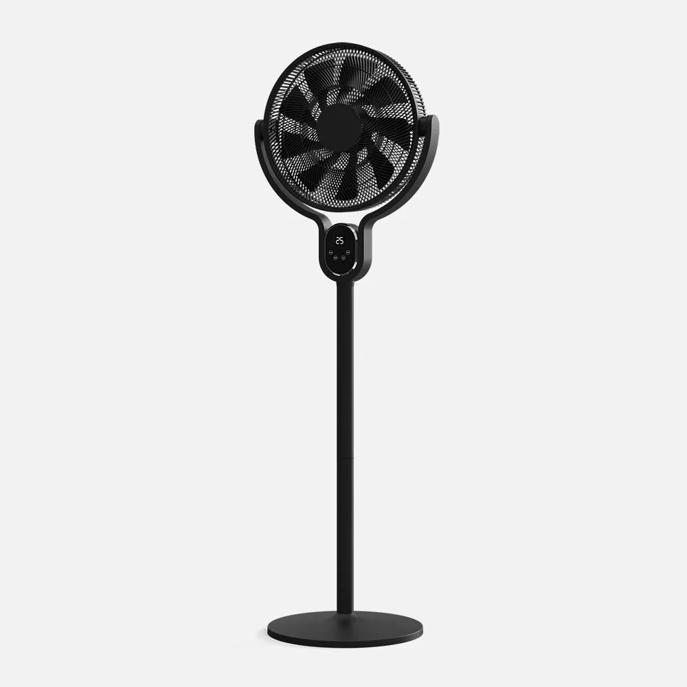 257541009 - Ventilador De Pie Cadalso Negro 8vel 25w 9asp 45d Fijo/rotat.motor.dc,remoto 100/138x48x40cm