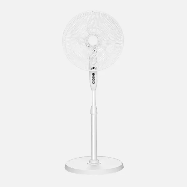 Ventilador De Pie Siluro Blanco 3vel 50w 5asp Fijo Y Rotatorio Regx42x42cm
