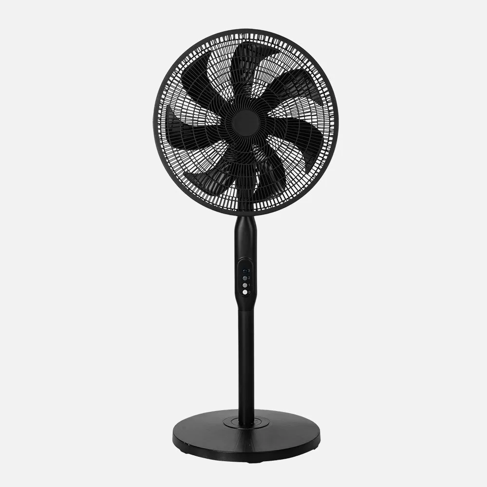 Ventilador Pie 3x1 Mixin Negro 3vel 60w 7aspas 45d  Fijo/rotatorio Suelo/pared/sobremesa Regx45x45cm