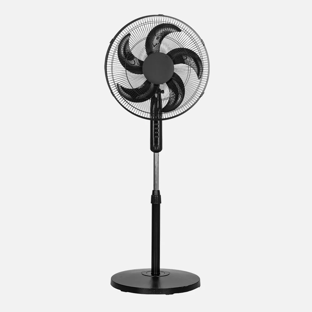 256541009 - Ventilador De Pie Spirit Negro 3vel 50w 5asp  Fijo Y Rotatorio Regx43x43cm