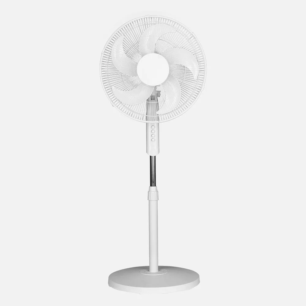 Ventilador De Pie Spirit Blanco 3vel 50w 5asp  Fijo Y Rotatorio Regx43x43cm
