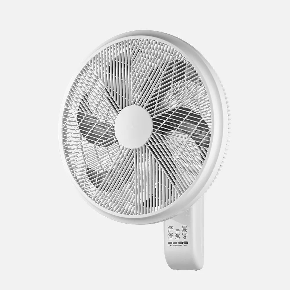 Ventilador Pared Alcora 75w Blanco 3vel 6asp C/remoto Oscilante Y Orientab.tempo.65x52x30cm